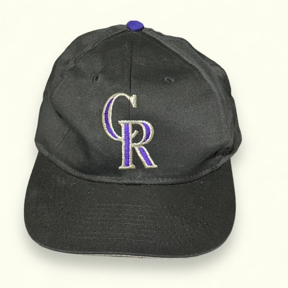 Vintage‎ 90s Colorado Rockies Baseball Hap Adjustable Snap Closure (OS) ~NEW